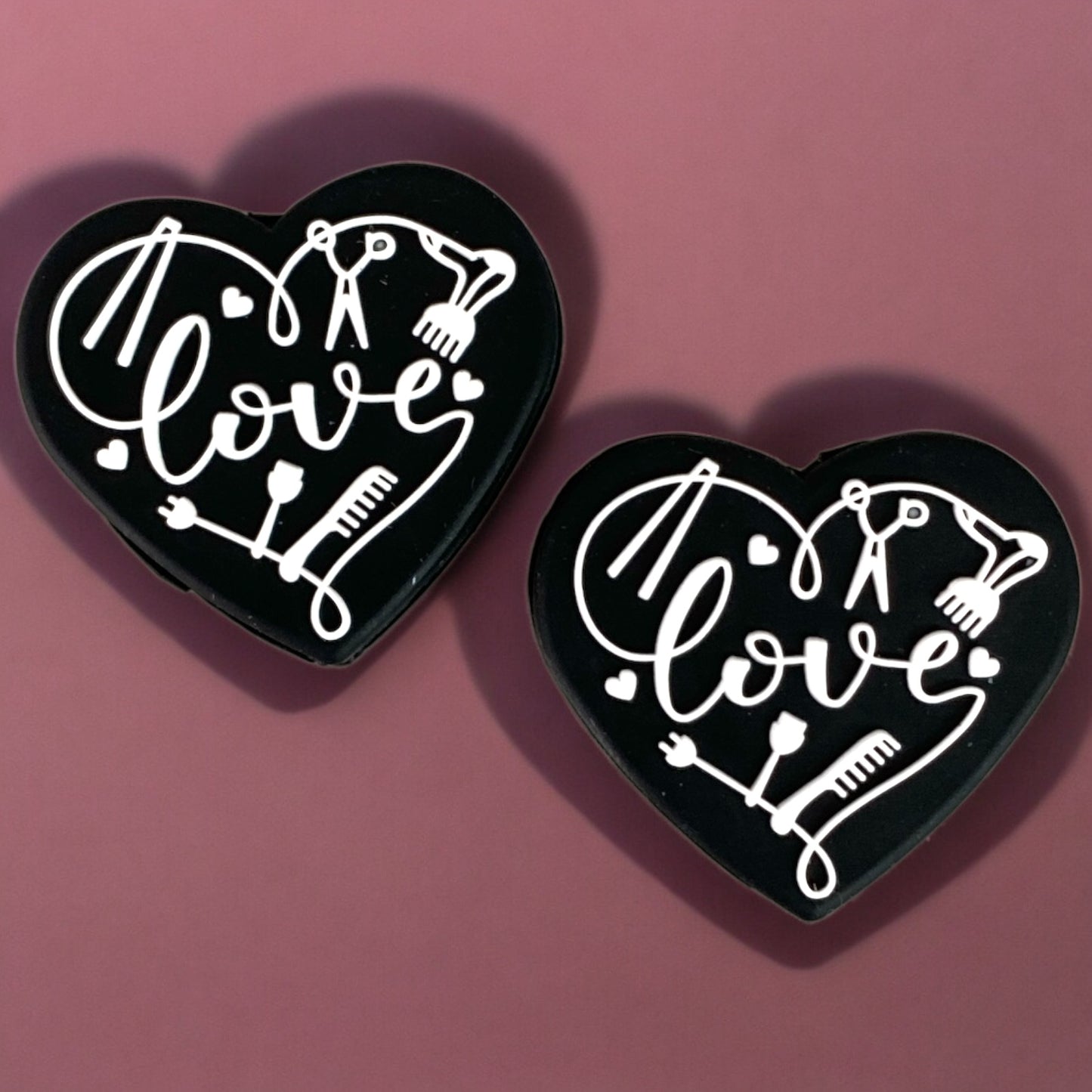 h1009- "Hair Stylist" Silicone Focal Bead (1 Count)