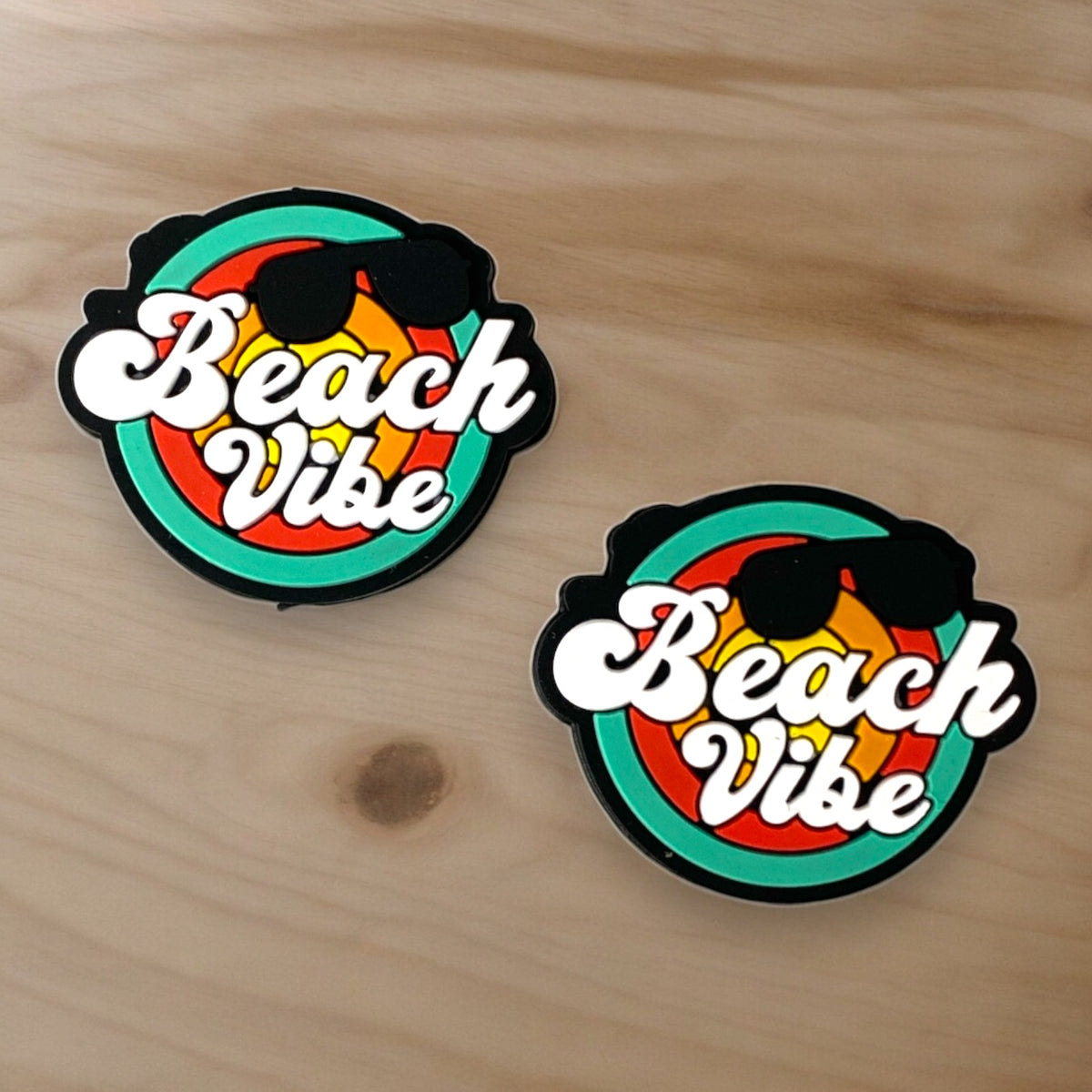 h994- "Beach Vibes" Silicone Focal Bead (1 Count)
