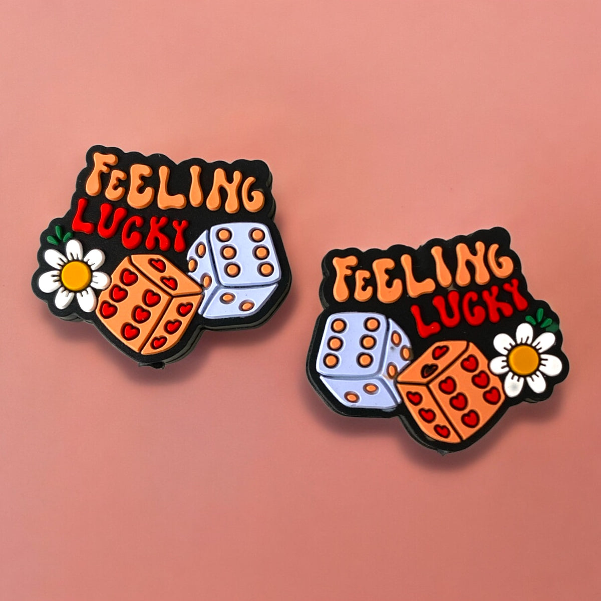 h1003- "Feeling Lucky" Silicone Focal Bead (1 Count)