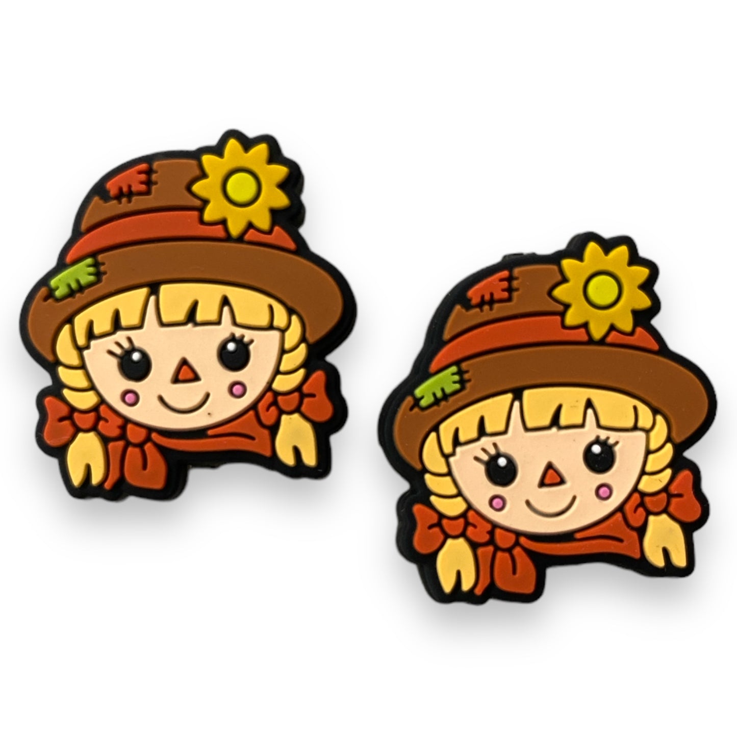 h929- Girl Scarecrow Focal (1 Count) Bead Silicone