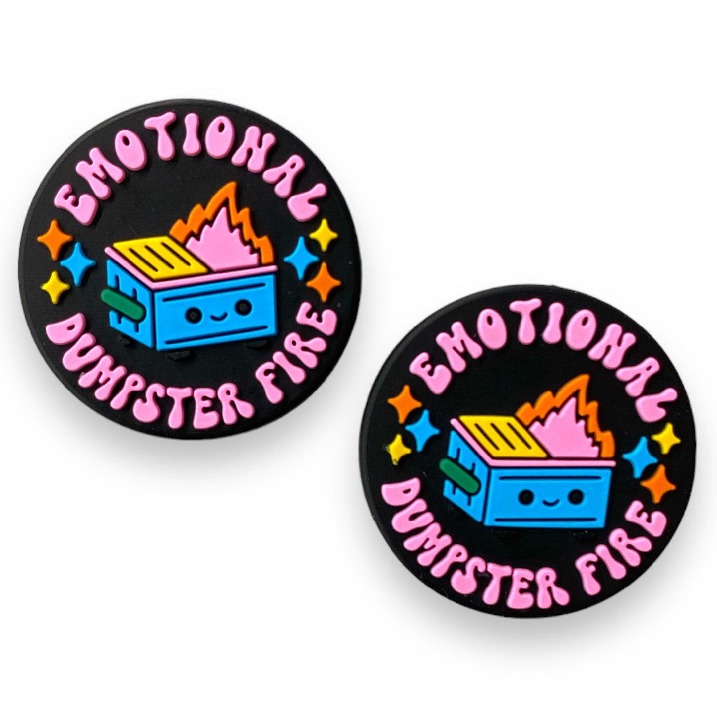 h1071 - Emotional Dumpster Fire Focal (1 Count) Bead Silicone