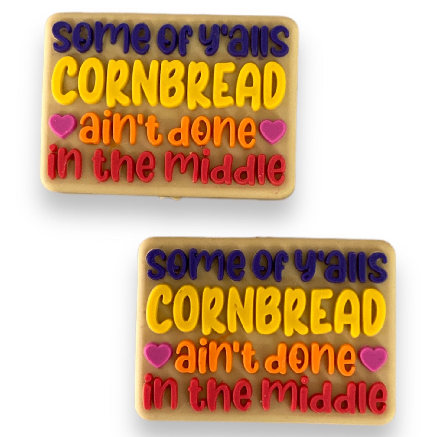 h980- Y'alls Cornbread... Silicone Focal Bead (1 Count)