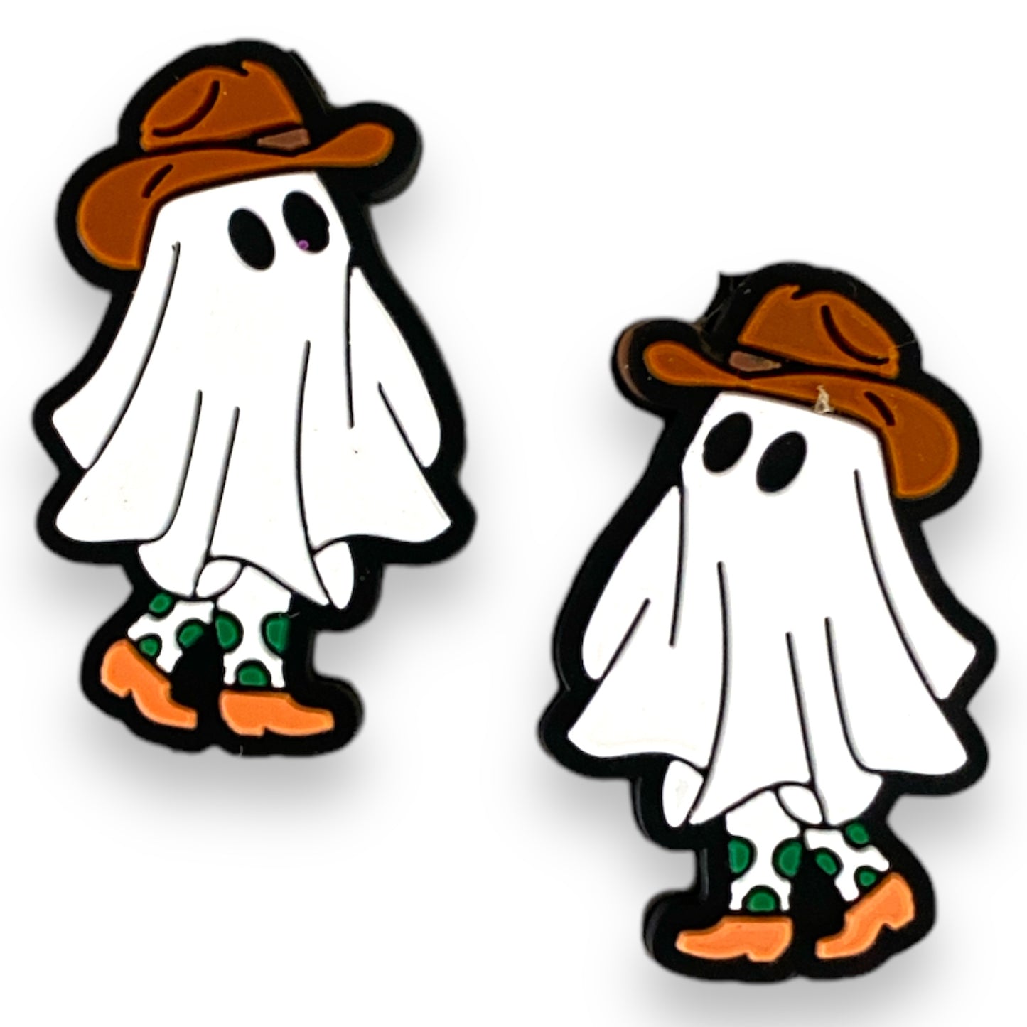 h965- Ghost Western Silicone Focal Bead (1 Count)