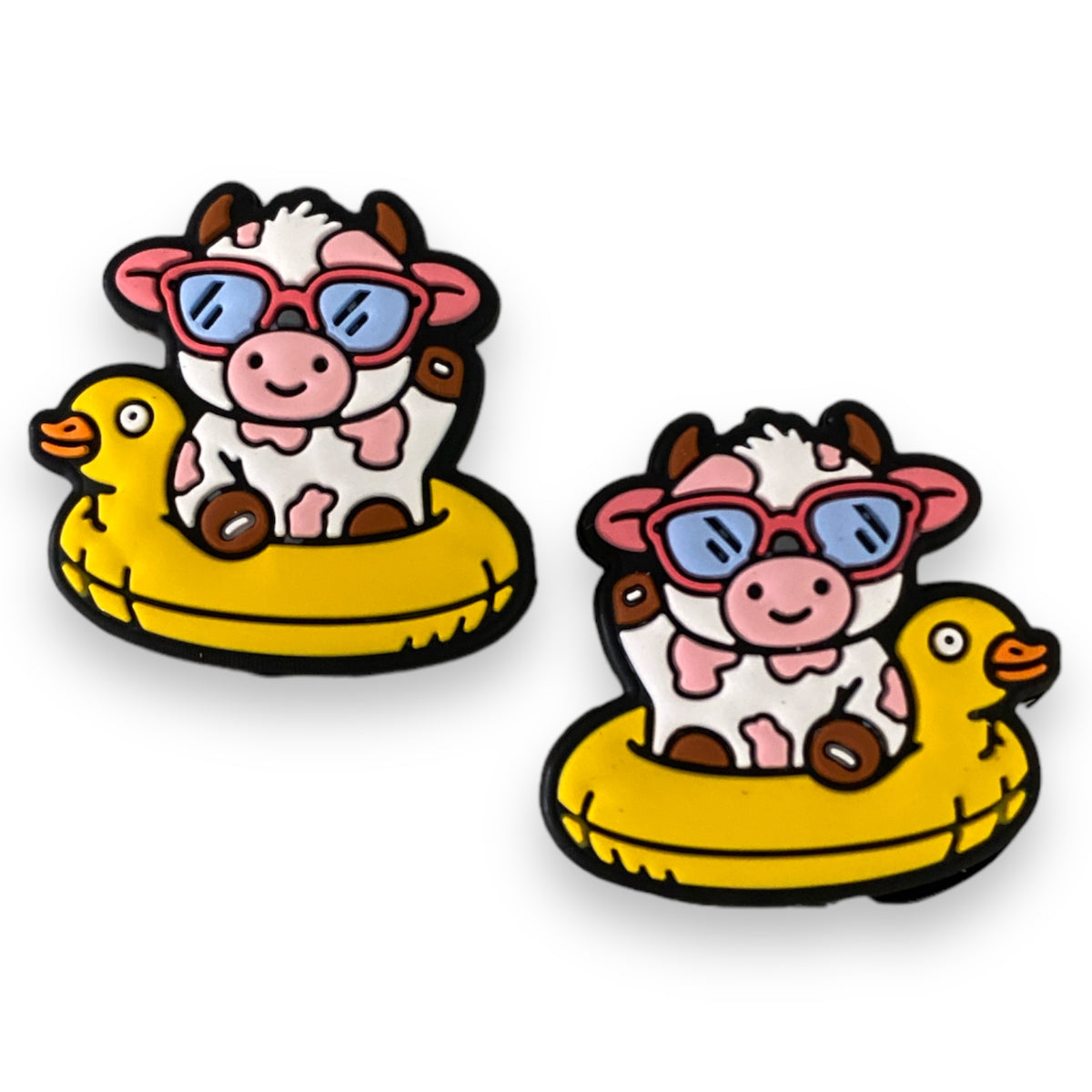 X405- Cow Duck Floatie Silicone Focal Bead (1 Count)