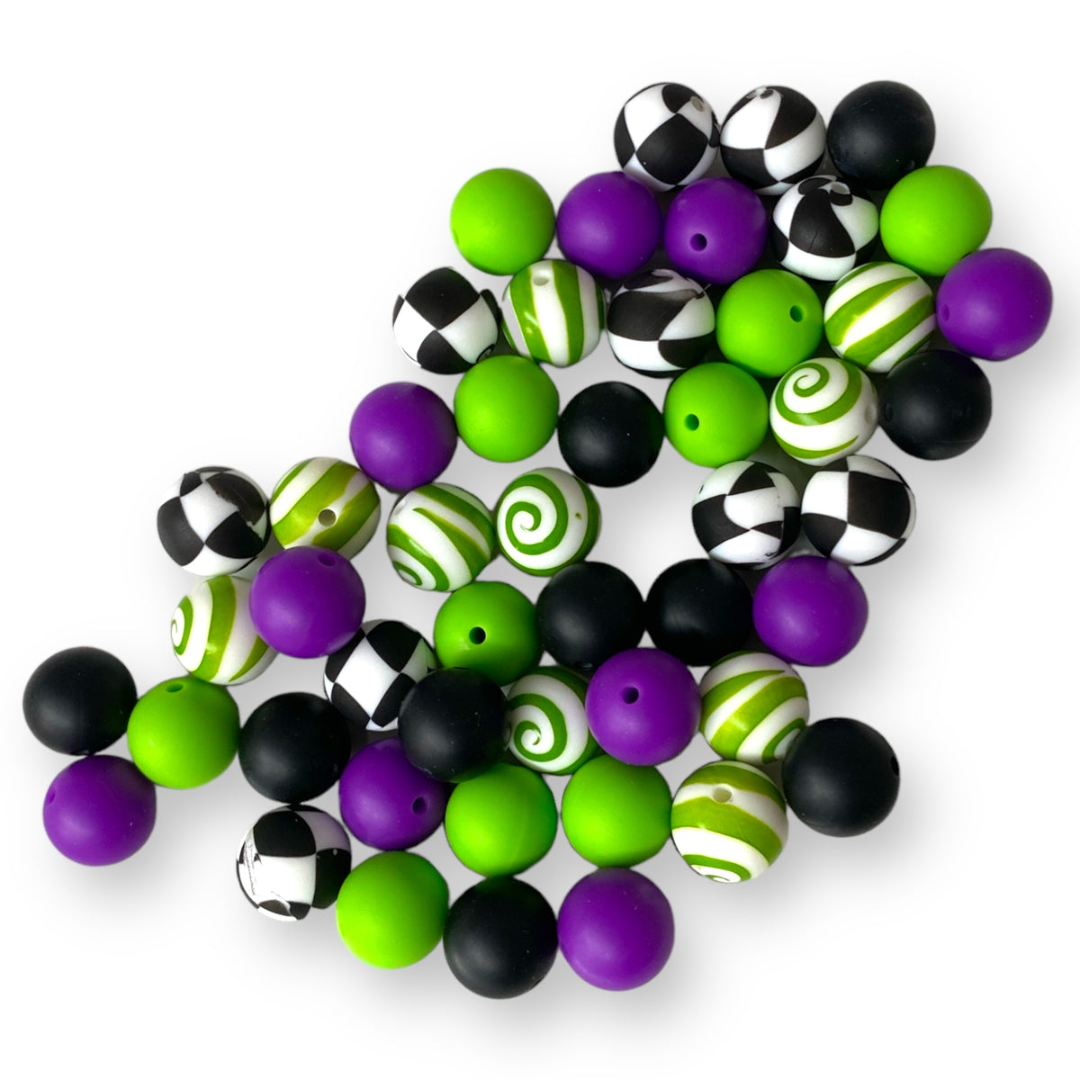 CK- 233 - 15mm "Beetlejuice Inspired" Mixed Pack Silicone Beads