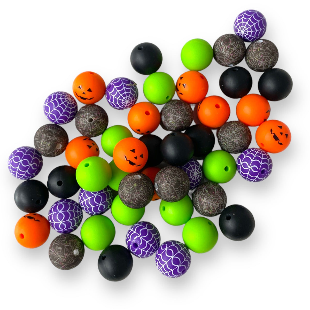CK- 221- 15mm "Purple Web" Mixed Pack Silicone Beads