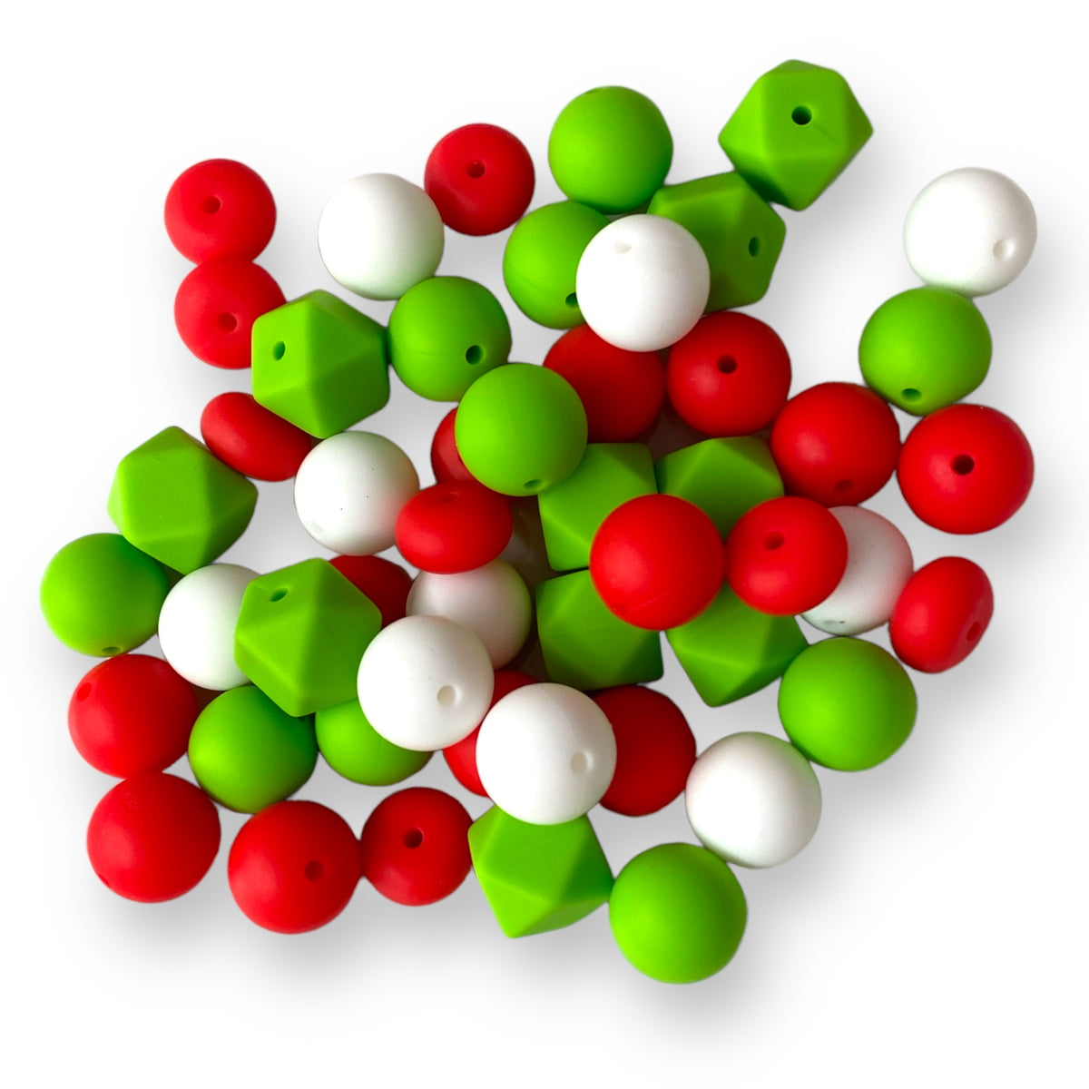 CK- 106 - 15mm "Grinchy" 50 Count Mixed Pack Silicone Beads