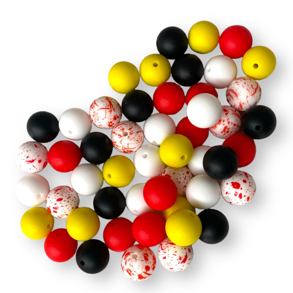 CK- 122 - 15mm "Crime Scene" Mixed Pack Silicone Beads