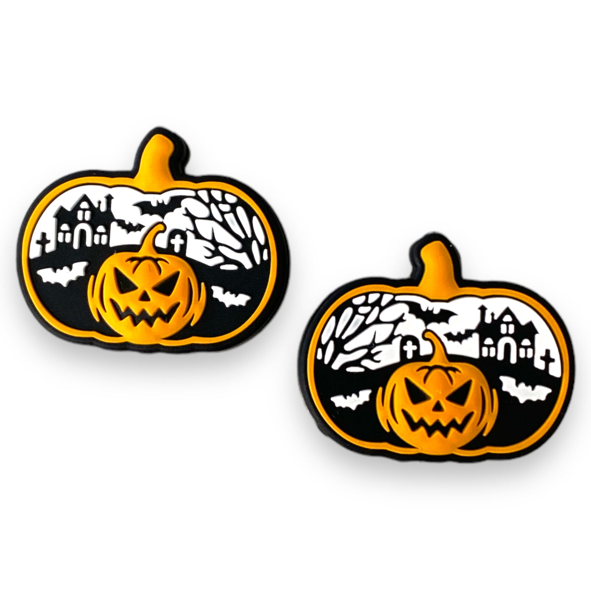h994- "Pumpkin / Pumpkin” Silicone (1 Count) Focal Bead