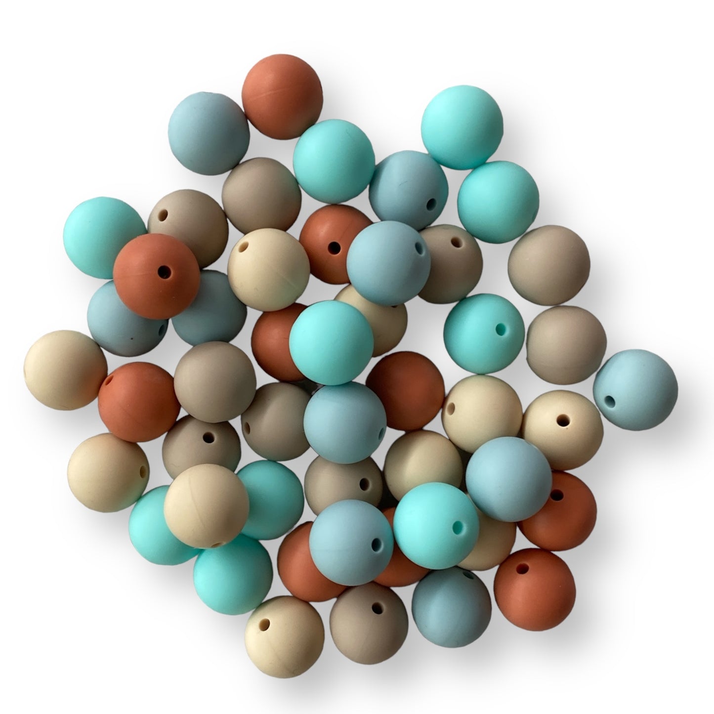 "Pebble Creek" - 15mm Silicone 50 Count Bead Pack – Ideal for Beadable Pens & Keychains