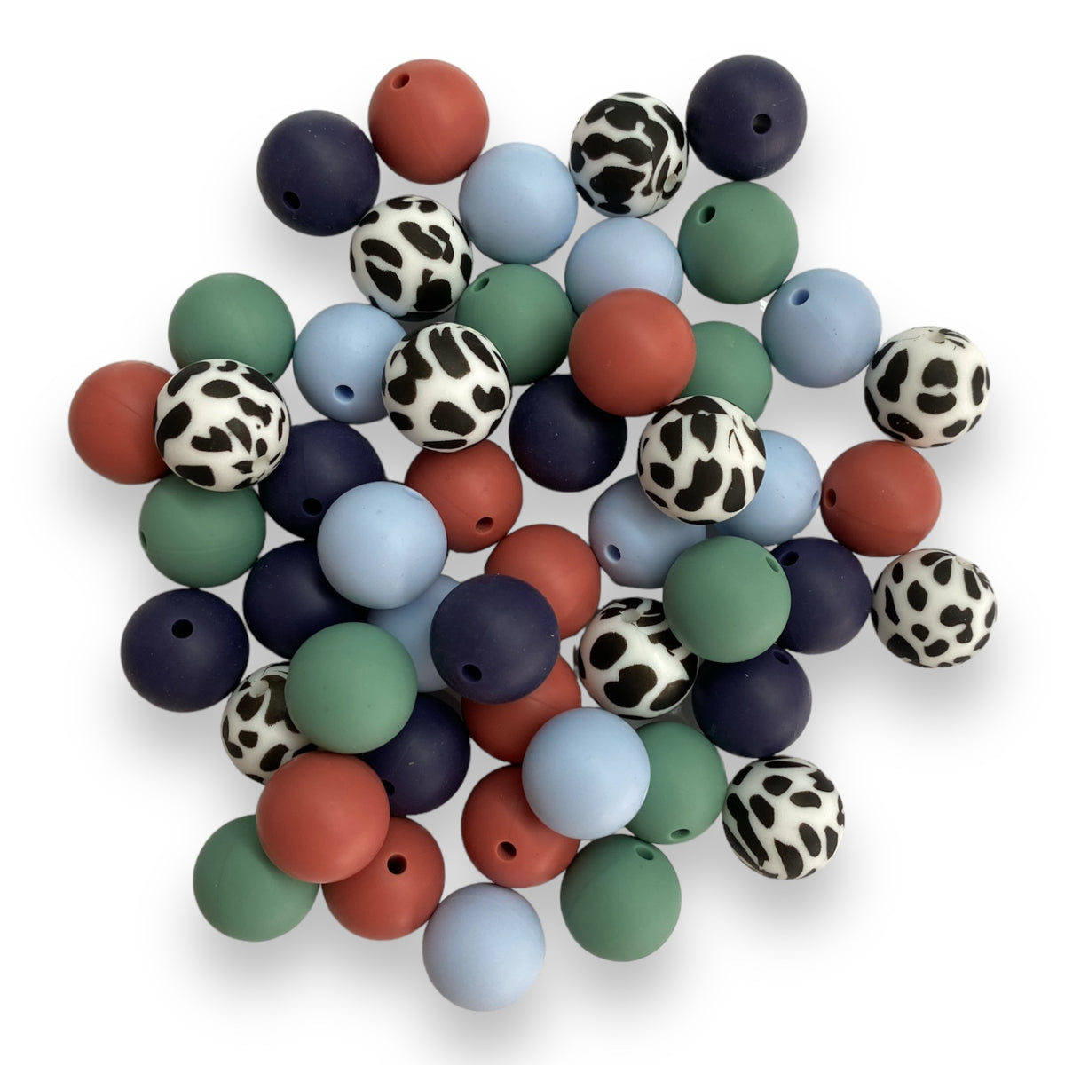 CK-69: 15mm "Western Moo" Silicone 50 Ct Bead Pack