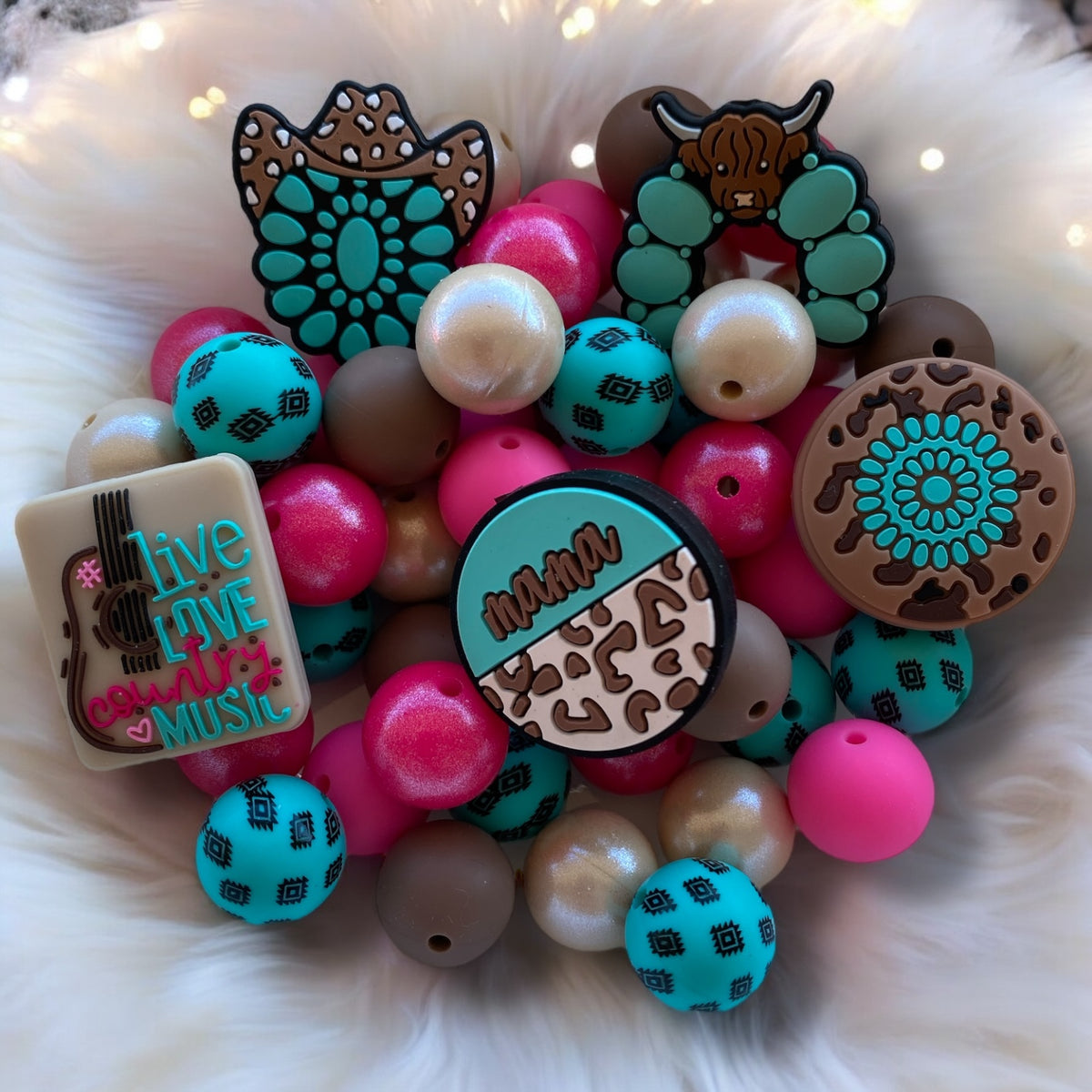 CK - 54- 15mm "Western Mama" 55 Count Silicone Bead Pack