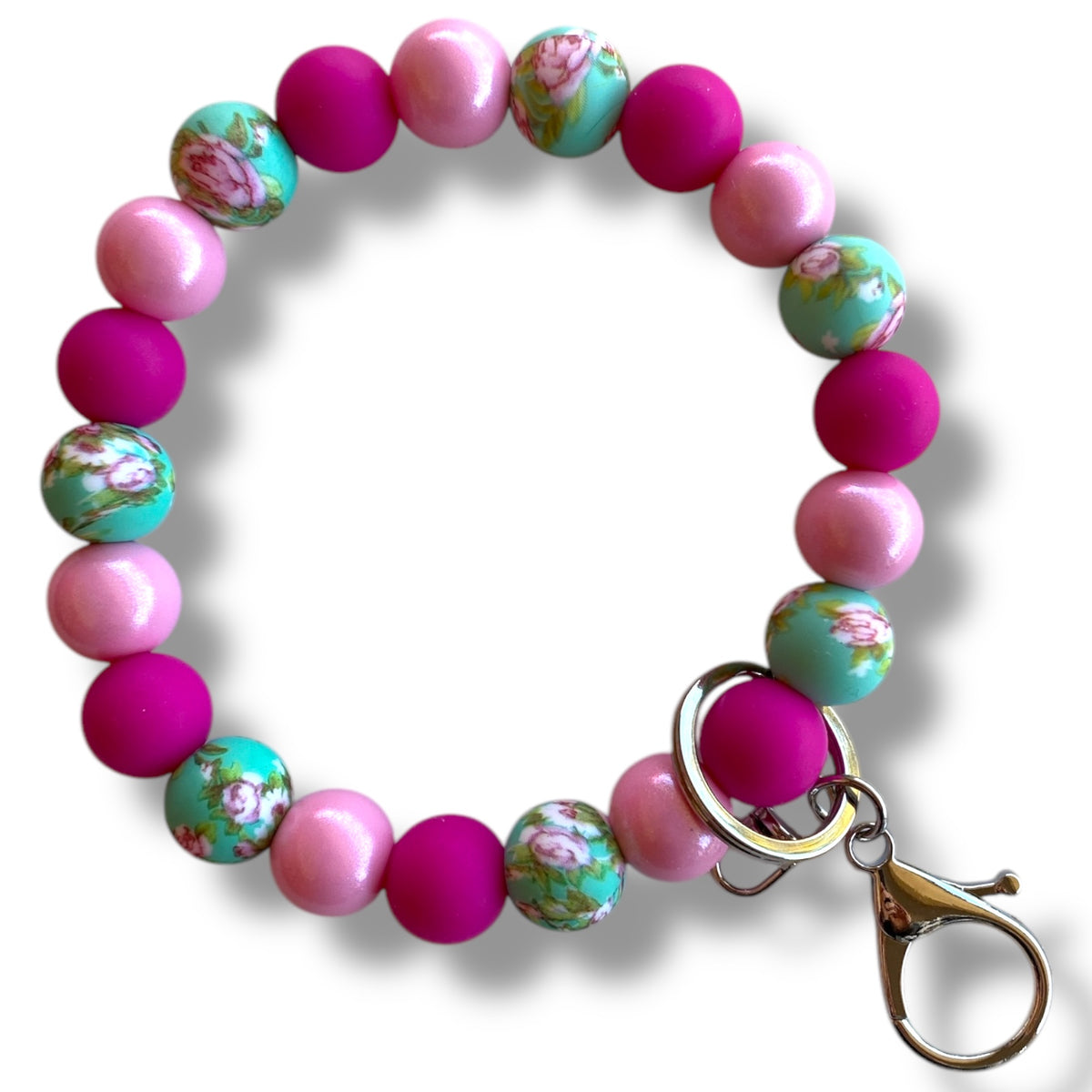 CK- 226 - "Mint & Pink Floral" Wristlet Kit