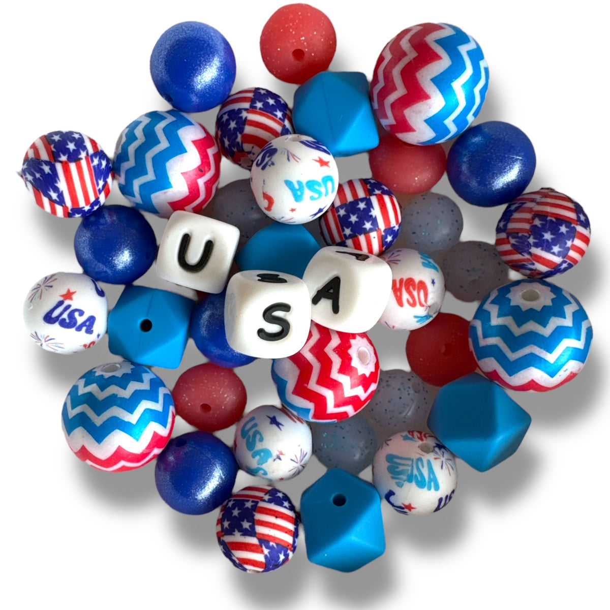 CK- 75 - โค๏ธ USA โ 38 Pc Bead Set ๐