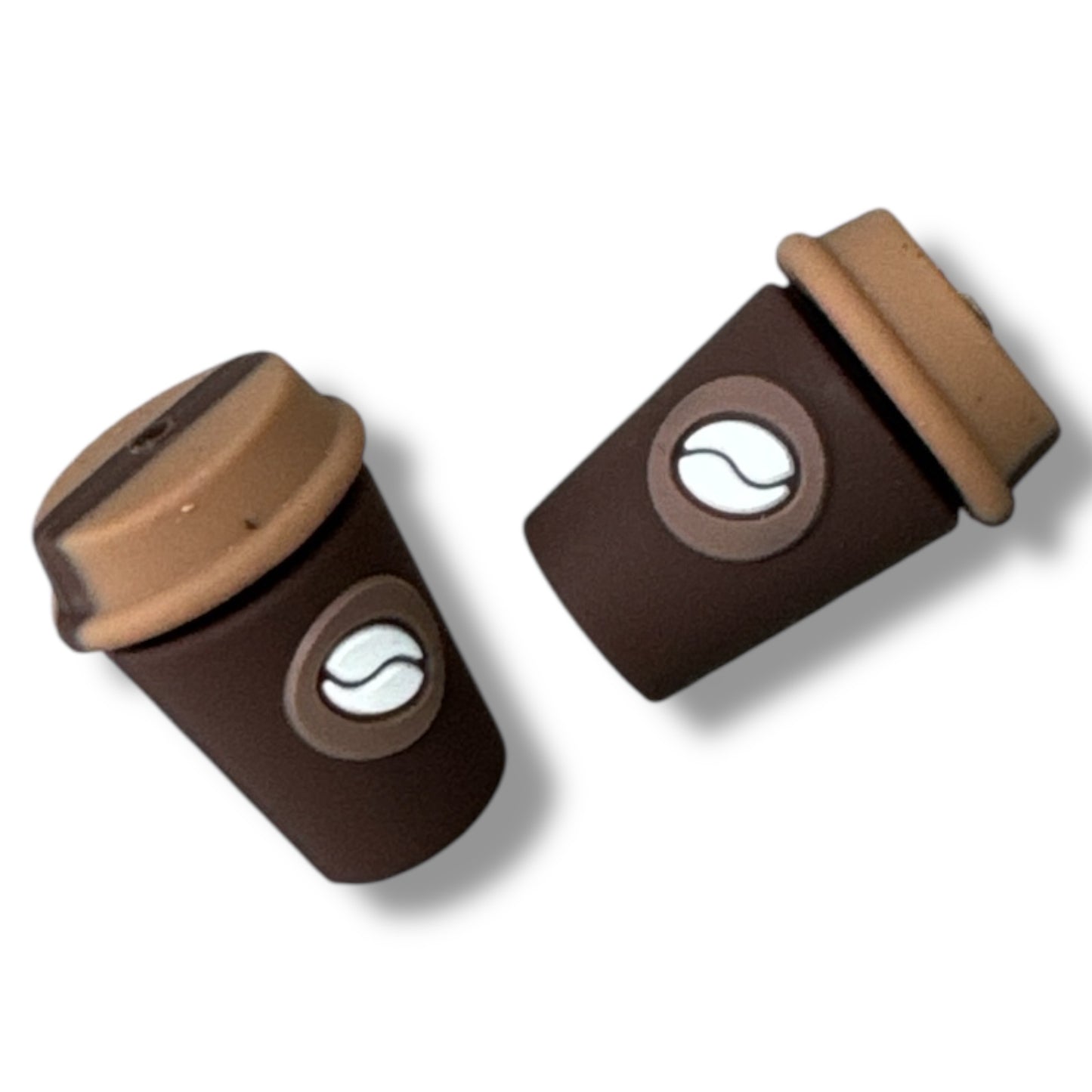 X171- "3D Brown Coffee " Silicone Focal Bead (1 Count)