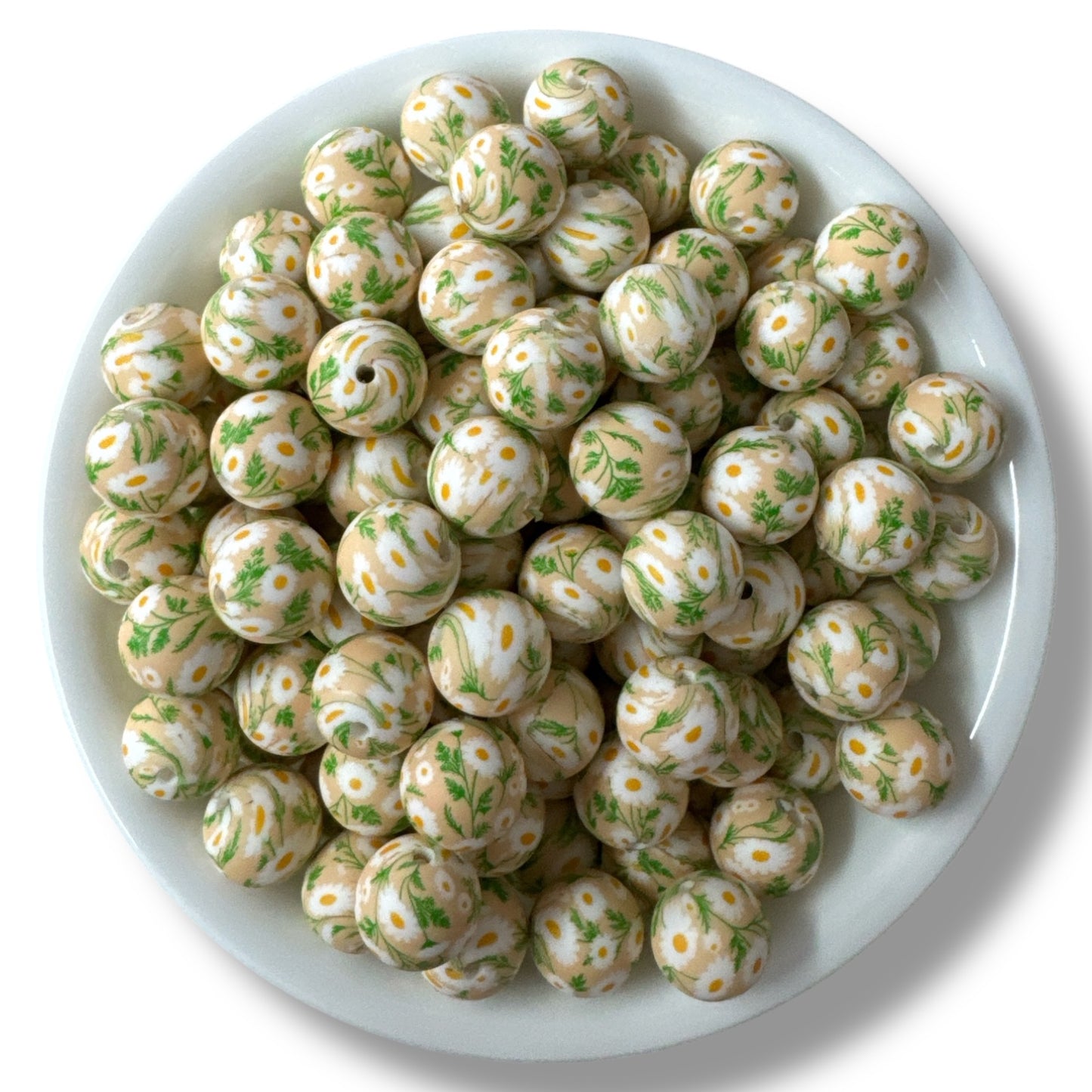 #746 - 15mm "New Daisy" Pattern Silicone Beads