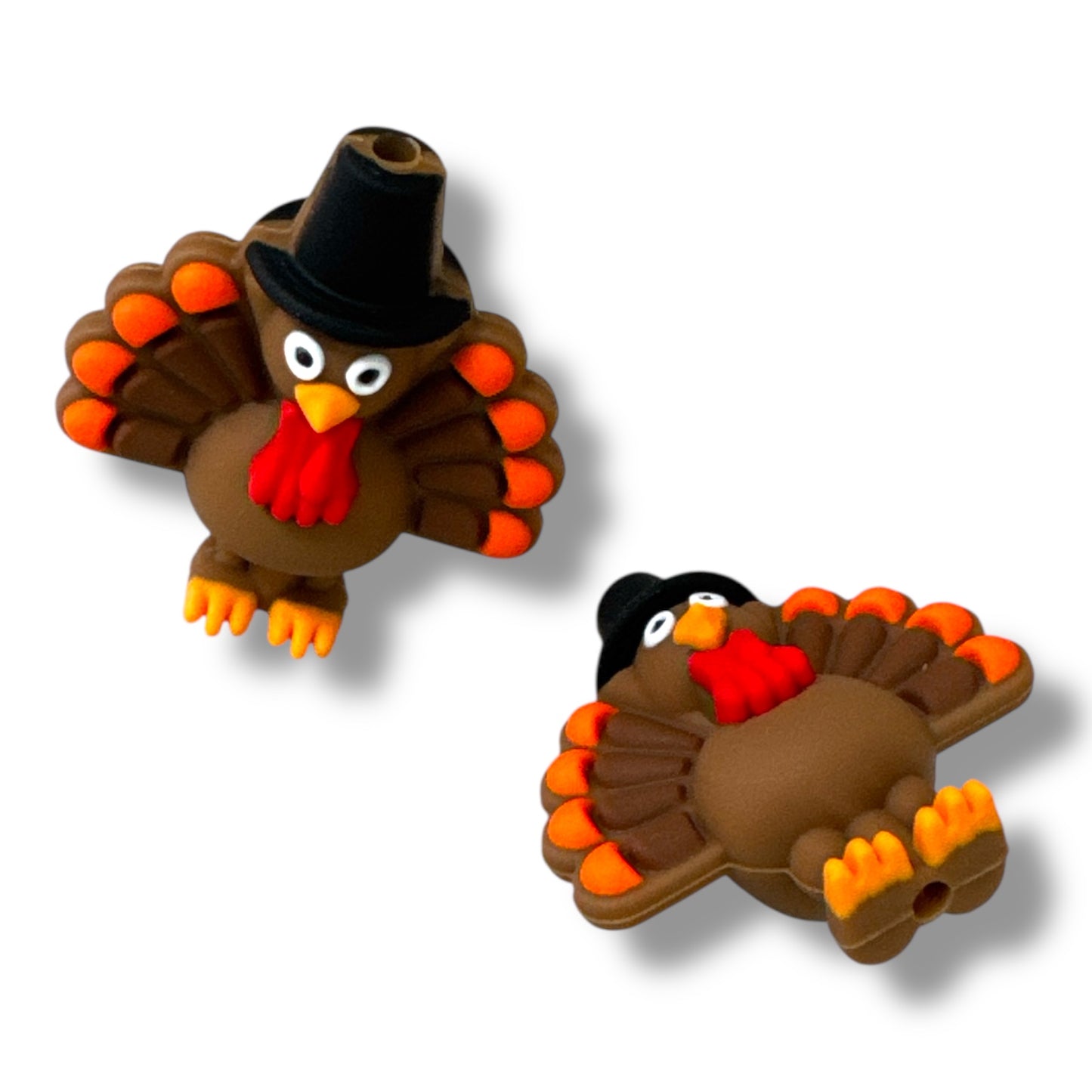 h800 "3D Turkey" Silicone Focal Bead (1 Count)