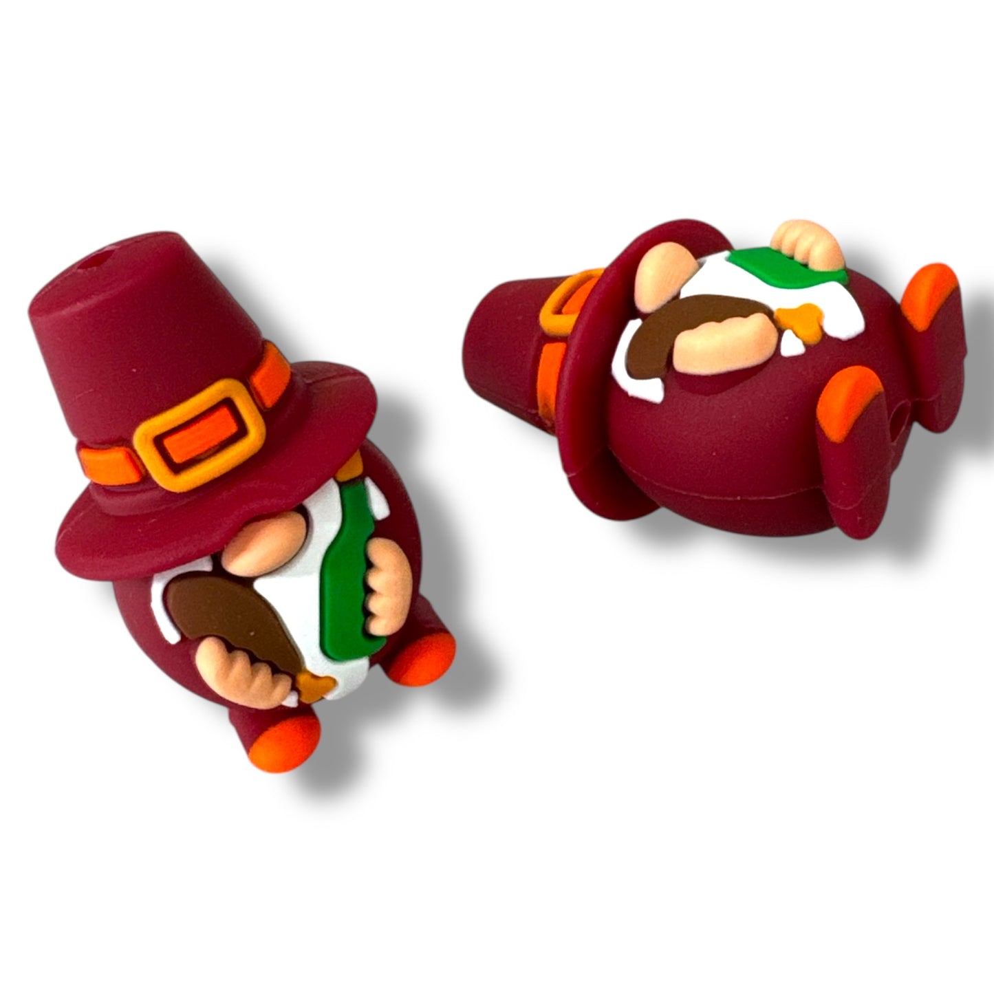 h806 "3D Gnome" Silicone Focal Bead (1 Count)