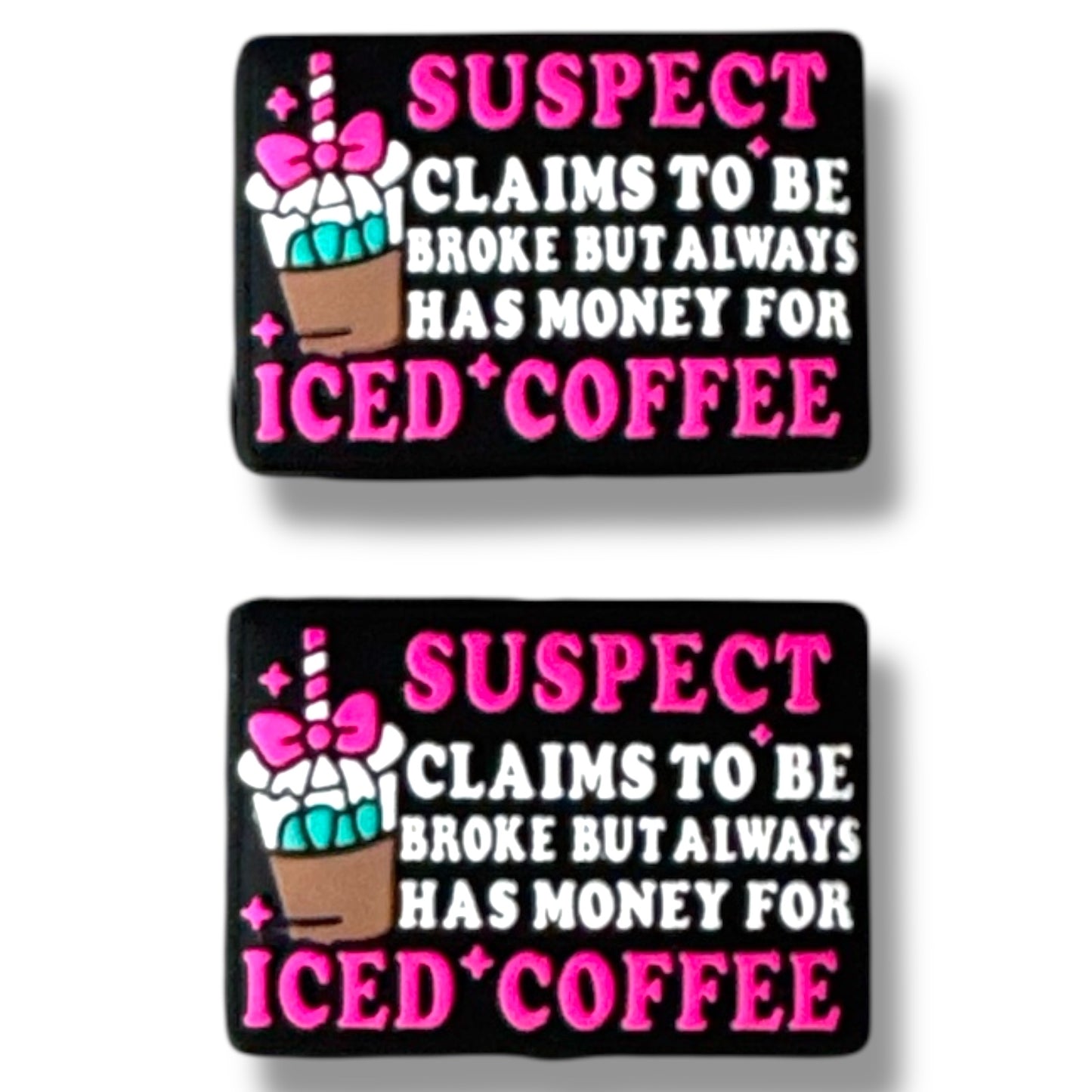 h863 "Suspect Claims..." Silicone Focal Bead (1 Count)