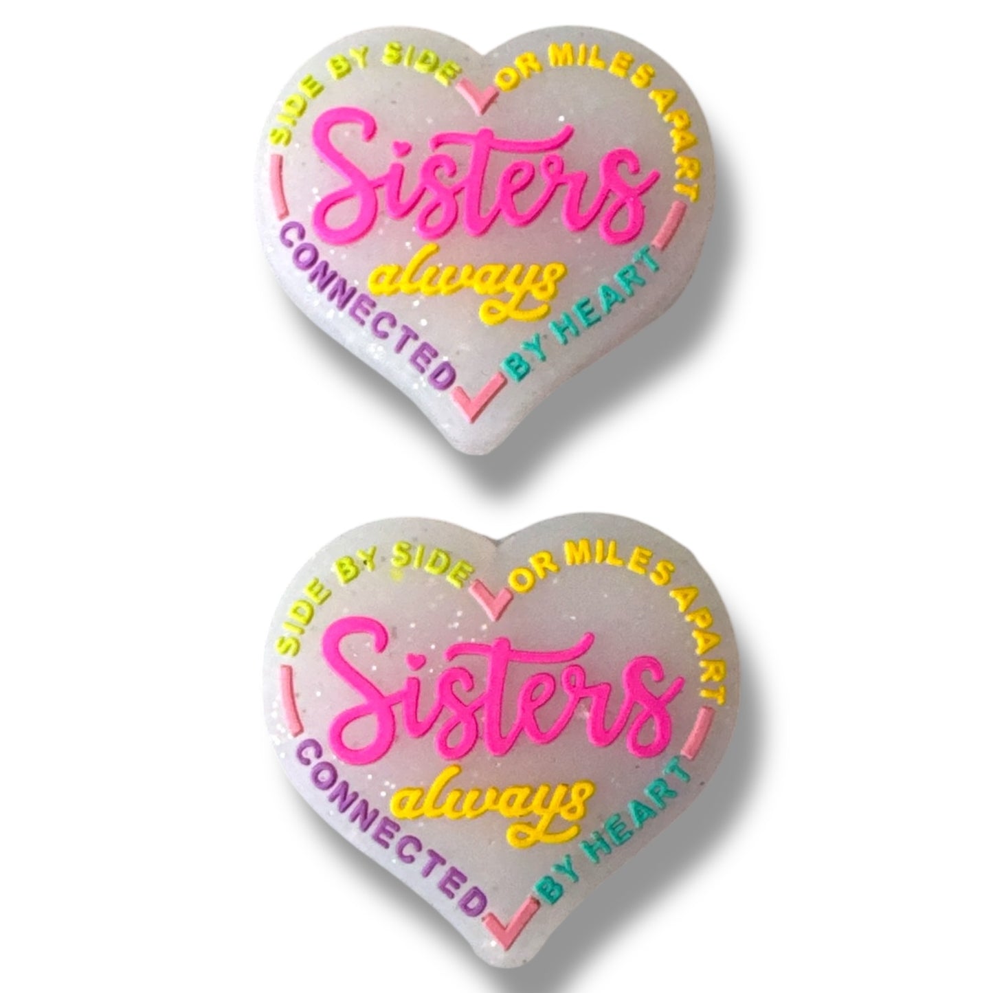 h866 "Sisters" Silicone Focal Bead (1 Count)