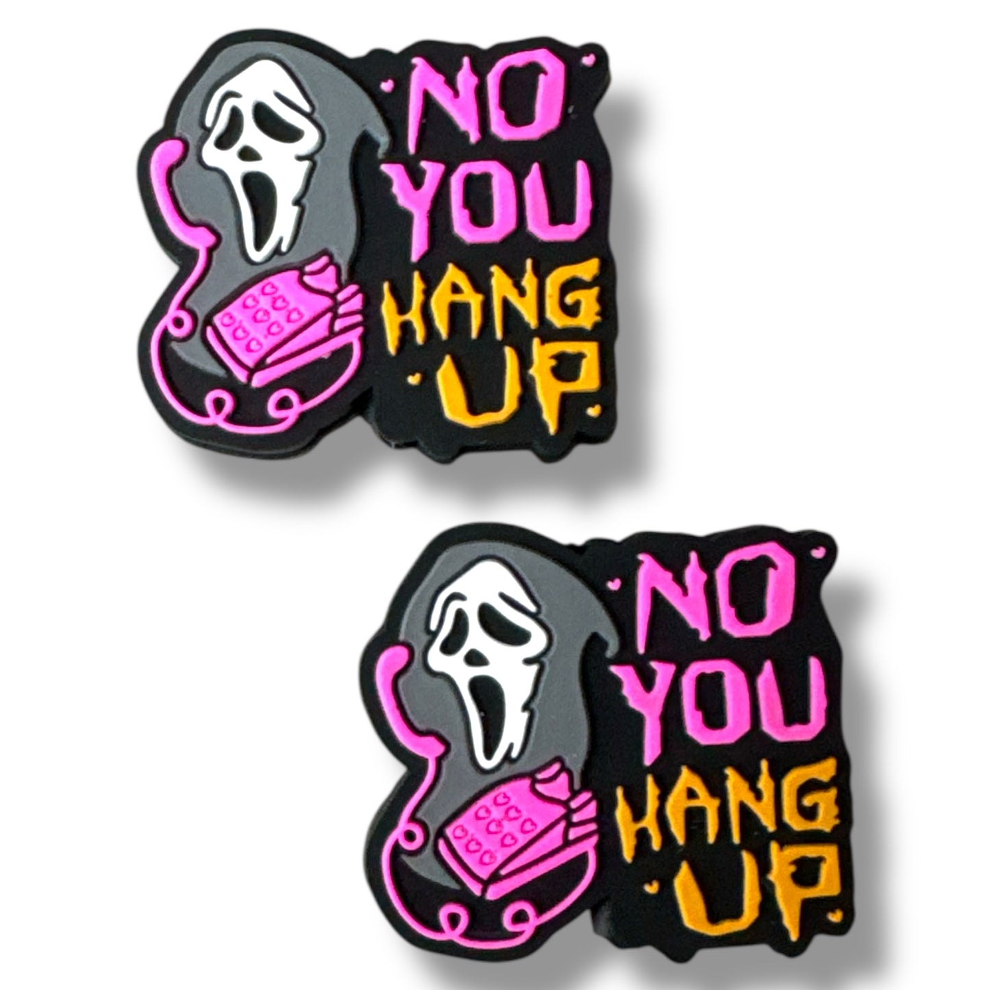 h857 - "No You Hang Up" Silicone Focal Bead