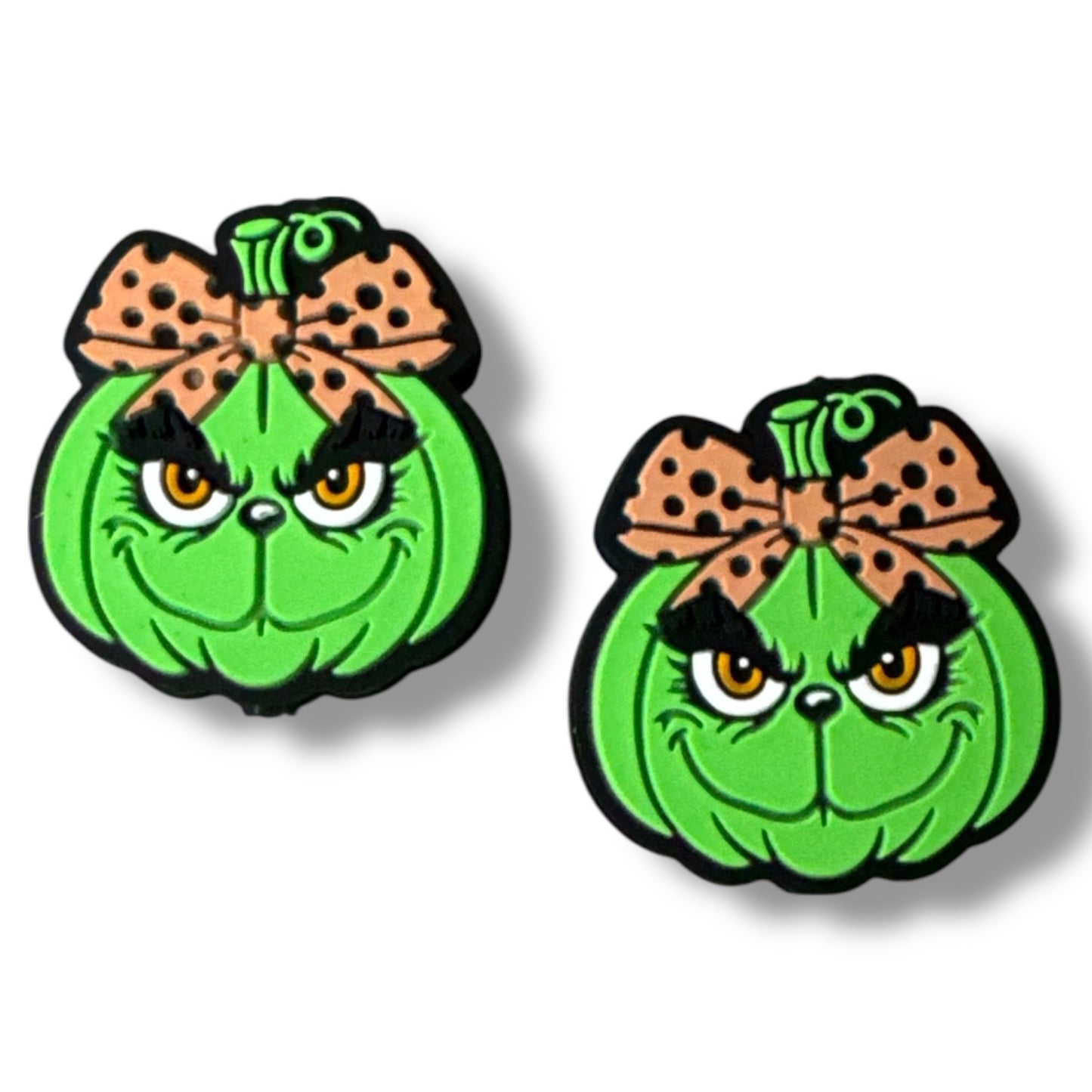 h902- "Pumpkin Grump" Silicone Focal Bead