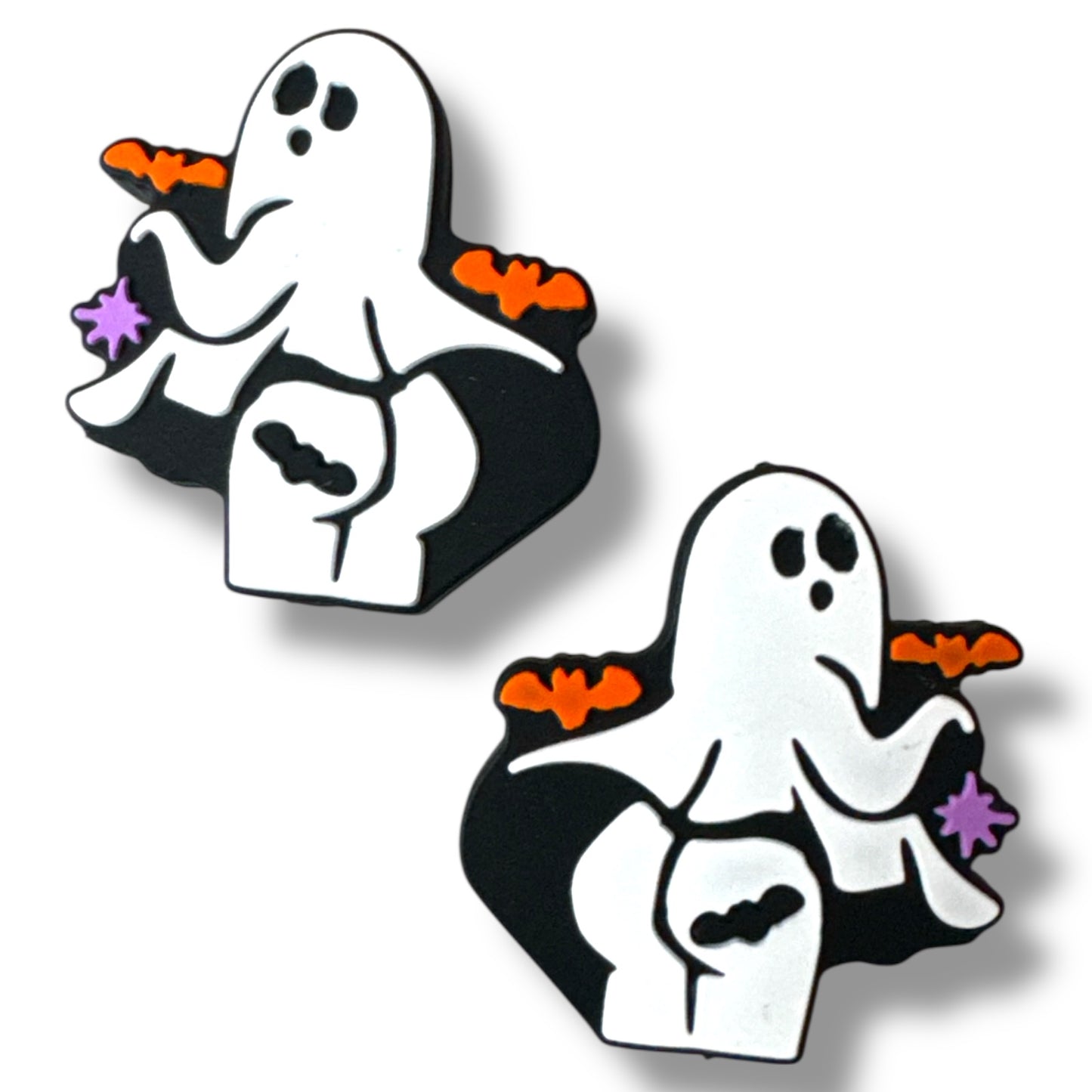 h893- "Boo-ty Cheeks" Silicone Focal Bead