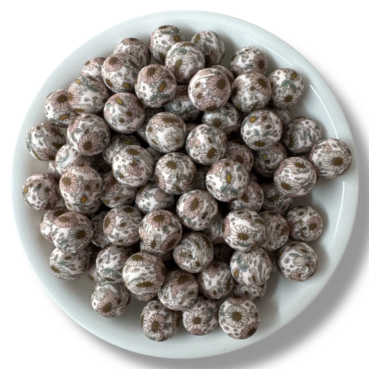 #809 - 15mm “Sara- Gorgeous Floral” Silicone Beads