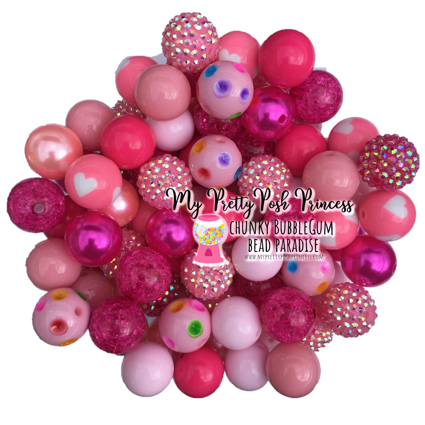 CK-34- 12mm Pink (50 Count) Bead Pack
