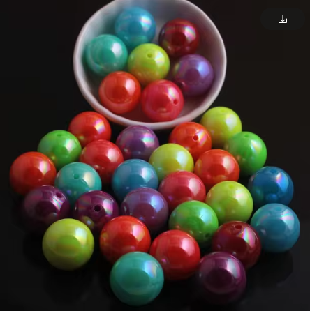 K-531 - 20mm Neon AB Solids 100 Count Bead Pack
