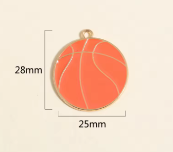 Q-A100- Basketball Charm (1 Count)