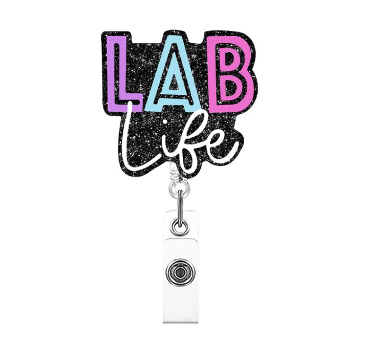 A32- "Lab Life" Retractable Badge Reel