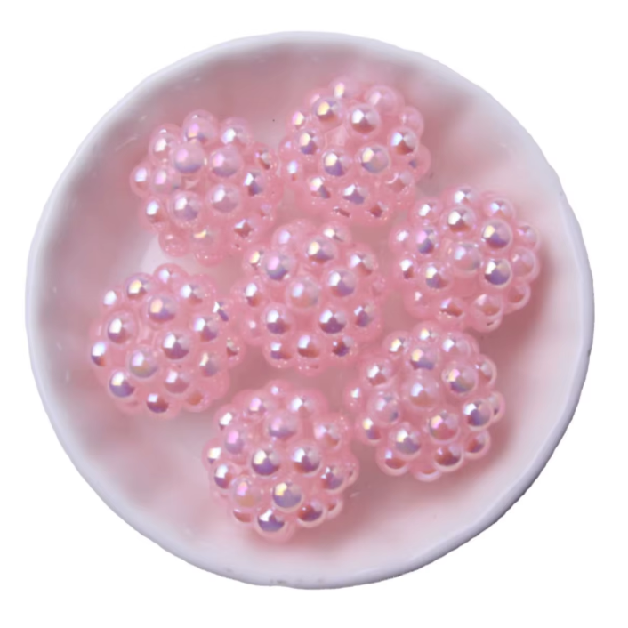 #1154 - 20mm "Light Pink" Opal Berry Acrylic Bead (1 Count)