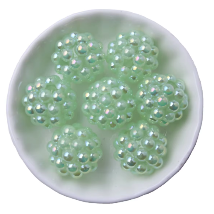 #1267 - 20mm "Lime" Opal Berry Acrylic Bead (1 Count)
