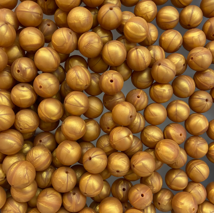 c 07 / 12mm - Dark Gold Pearl Silicone Bead