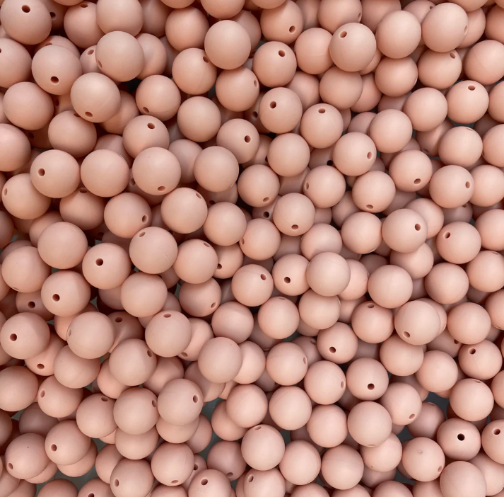 c 10 / 12mm - Peach Silicone Bead