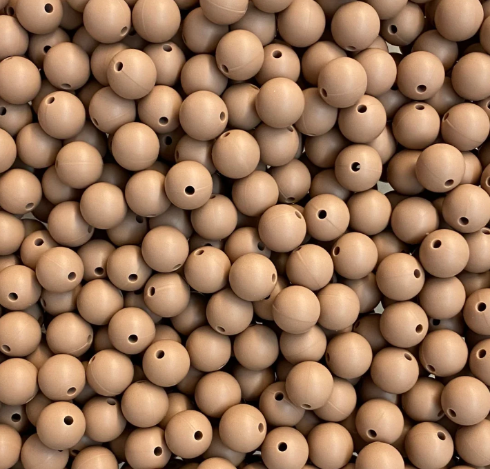 c 15 / 12mm - Peanut Butter Silicone Bead