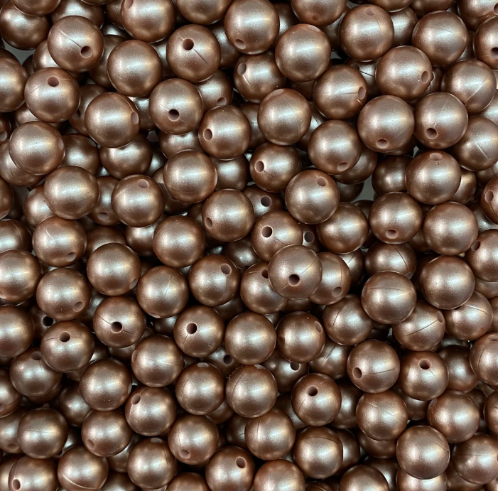 c 21 / 12mm - Matte Rose Gold Silicone Bead