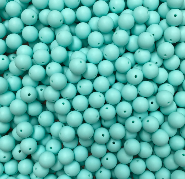 b 30 / 19mm - Light Aqua Silicone Bead