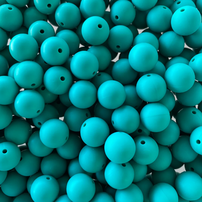 c 31 / 12mm - Aqua Silicone Bead