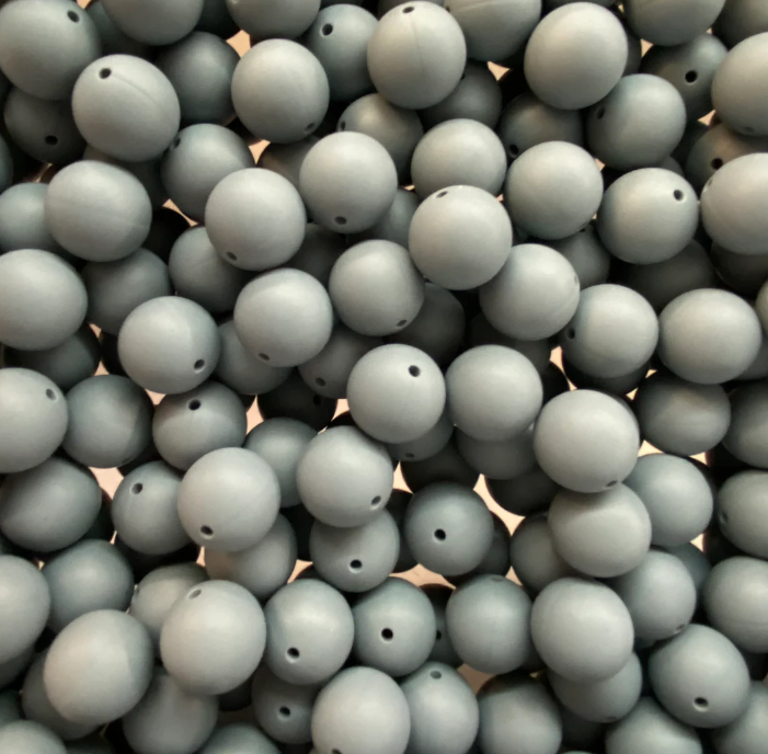 c 33 / 12mm - Dark Gray Silicone Bead