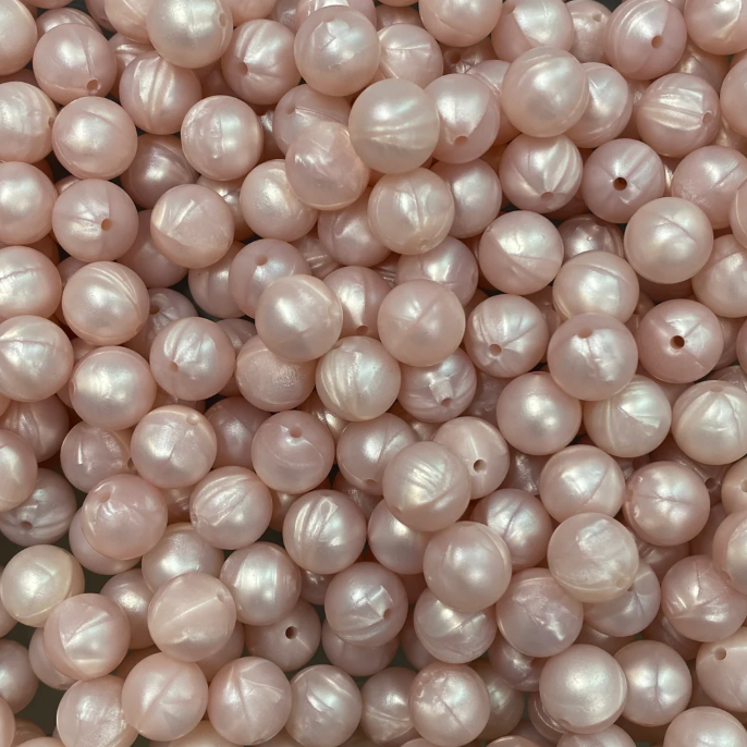 c 36 / 12mm - Pink Pearl Silicone Bead