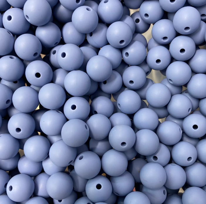 c 63 / 12mm - Burnera Blue Silicone Bead