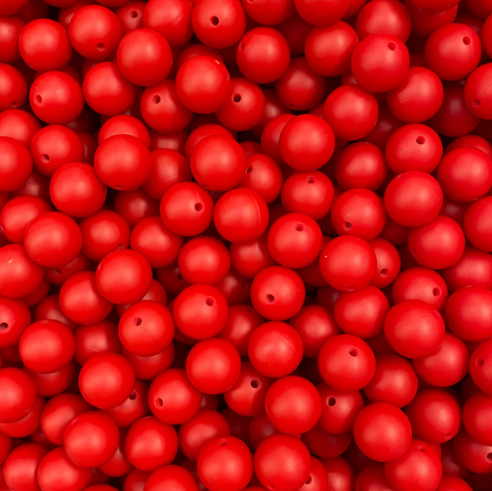 c 88 / 12mm - Red Silicone Bead