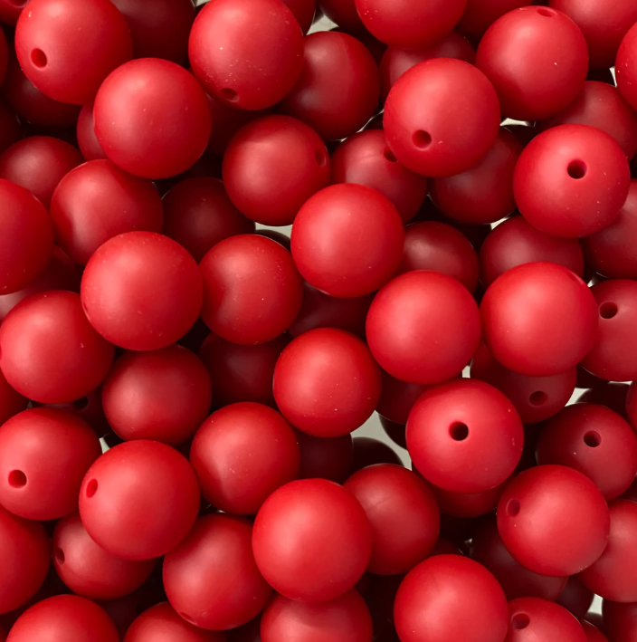 b 89 / 19mm - Garnet Red Silicone Bead