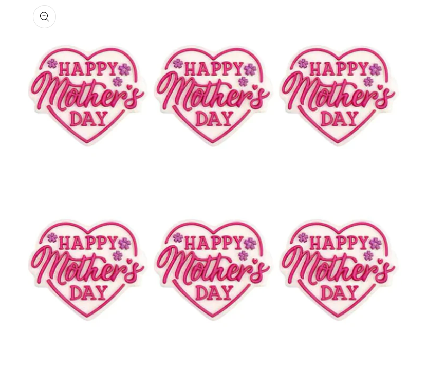 X151- "Happy Mothers Day" Silicone Focal Bead for DIY Crafts (1 Count)