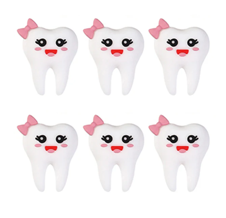 X043- "Lady Tooth" 3D Silicone Focal Bead for DIY Crafts (1 Count)