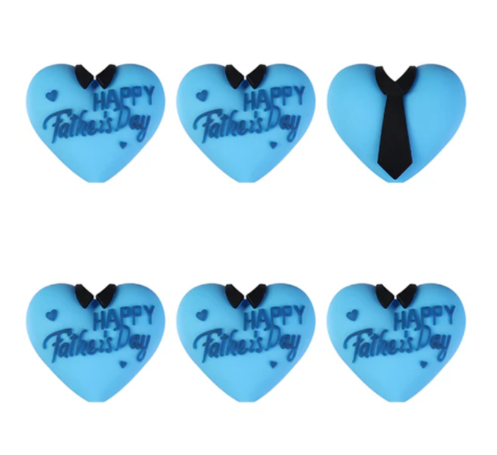 X080- "Happy Father's Day" Silicone Focal Bead for DIY Crafts (1 Count)