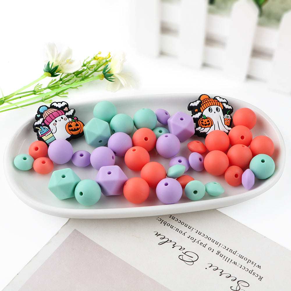 Z/517 - "Halloween" Ghost Silicone Bead Kit