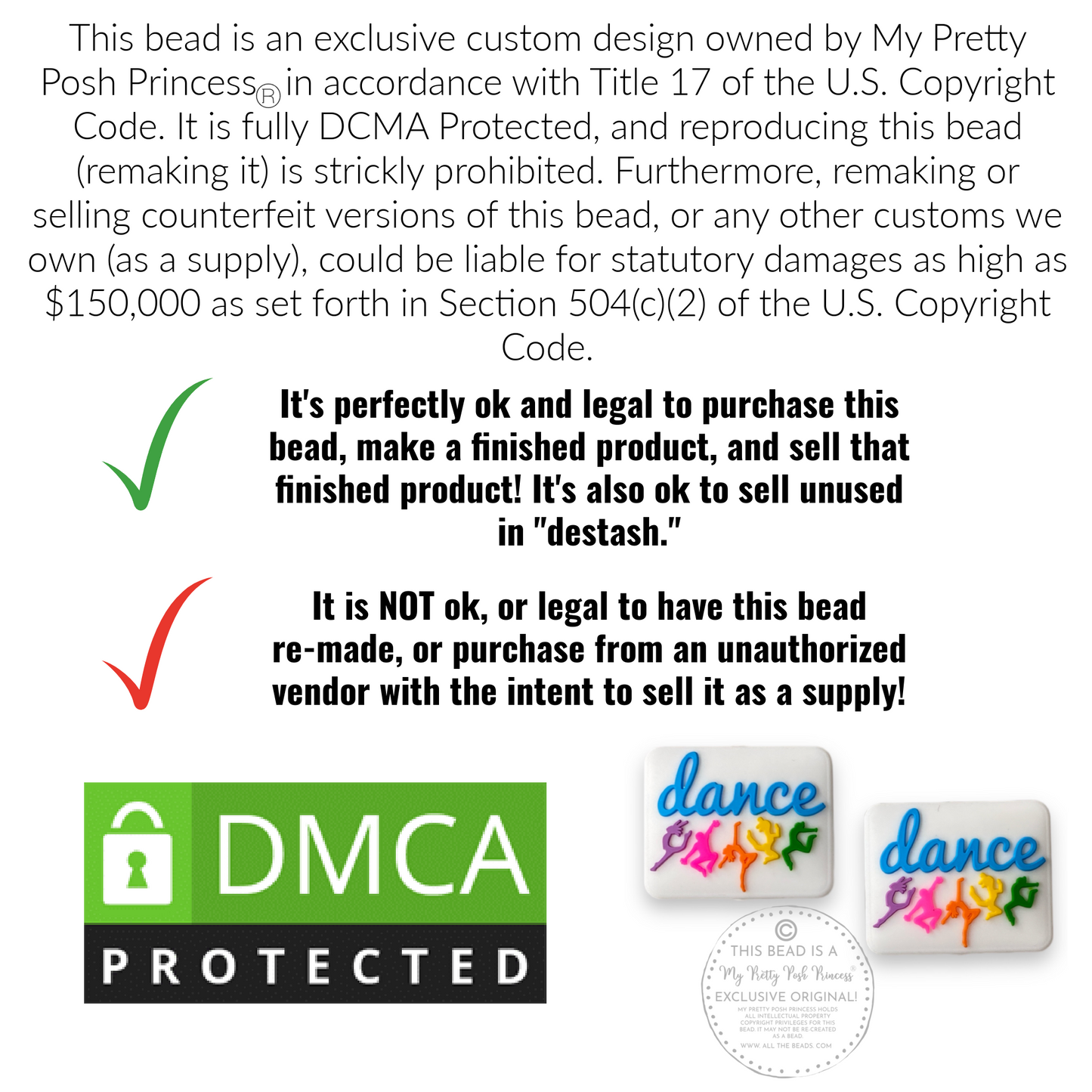 X306 - "Dance" Exclusive Focal Bead Silicone (1 Count)